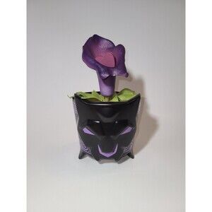 Disney World Black Panther Faux Flower Planter Wakanda Forever Purple Black Rare